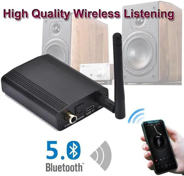 Alt view image 2 of 5 - Bluetooth 5.0 24Bit/96K Aptx Aptx-HD LDAC Digital Audio Receiver Hifi Coaxial Optical SPDIF Wireless Adapter