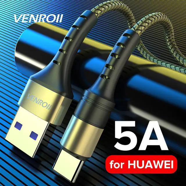 Main image of 1m 2m USB Type C Cable 5A SuperCharge for  P30 P20 Pro QC3.0 Fast Charging Mole Phone Cord USBC Wire Type-C Cabo