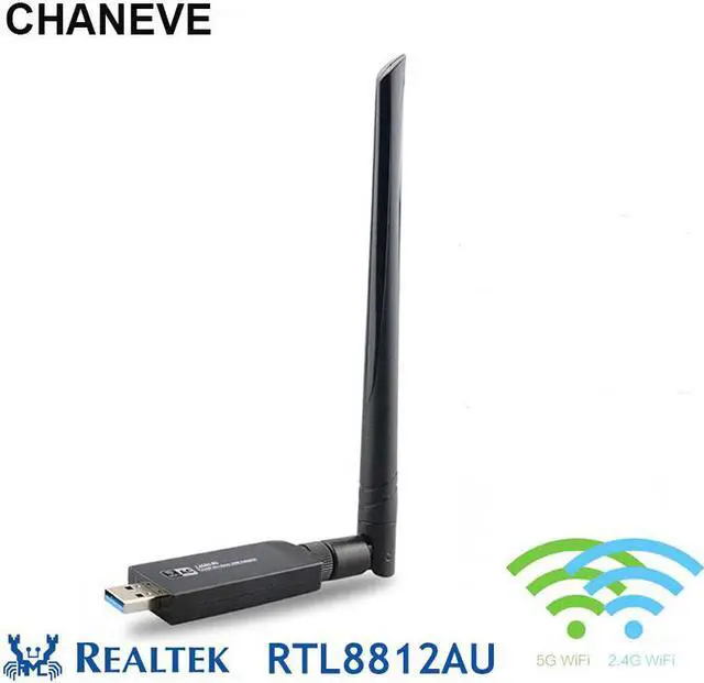 Main image of RTL8812AU Chipset 5GHz 1200Mbps WiFi Adapter USB 3.0 Wireless Network Card + 5dbi antenna For Windows 7/8/10/kali Linux