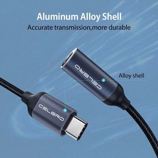 Alt view image 4 of 5 - C Adapter USB C To 3.5mm 3.5 Jack Earphone Audio Converter Headphones Cable For  Galaxy Tab S6 5G Z Flip 90 Degree