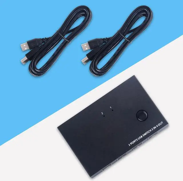 Alt view image 5 of 5 - 4 Port HDMI KVM Switch 4K USB HDMI KVM Switcher 2 In 4 Out 4K 2K 30HZ with 2 Cable For PC Laptop Mouse Printers Keyboard Scanner