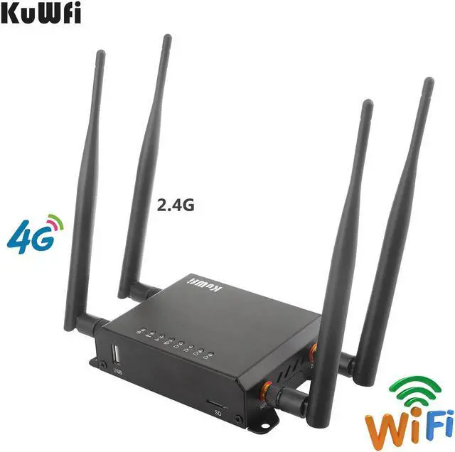 Main image of 4G WiFi Router CAT4 150Mbps LTE CPE Wireless Car Wifi Router Repeater Strong Wifi Signal With APN &4*5dbi Antenna