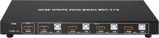 Alt view image 2 of 3 - 4 PORTS  USB 2.0 KVM SWITCH WITH HOTKEY  4K60HZ