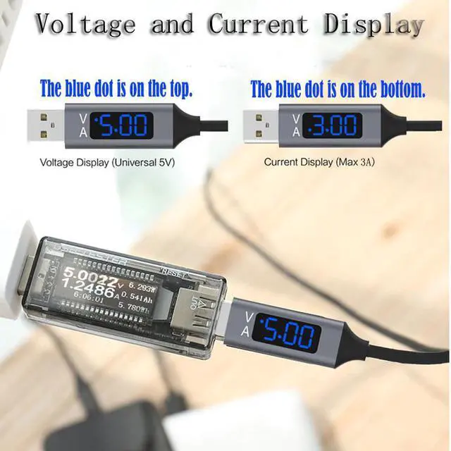 Alt view image 2 of 5 - Usb Type C Charger Cable 3A Voltage Current Led Display Cavo Usb C  Cord Typec for  Galaxy S20 Ultra S20+ S9 S10 Plus