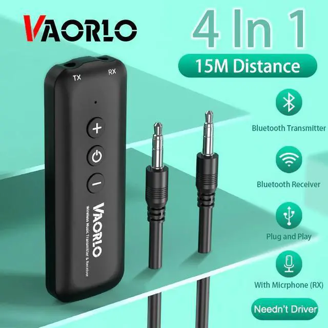 Alt view image 2 of 5 - Bluetooth 5.0 Receiver Transmitter Stereo Wireless Audio Adapter With Mic Handsfree Calling USB 3.5mm AUX RCA Low latency