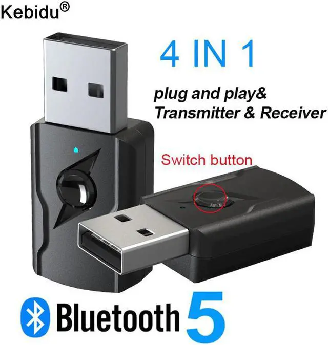 Main image of 4 IN 1 USB Bluetooh 5.0 Audio Receiver Transmitter 3.5 AUX Jack RCA Stereo Wireless Bluetooth Adapter For TV PC Car Music