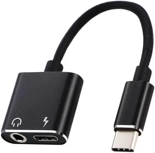 Alt view image 2 of 5 - 2in1 Type-C USB C To 3.5mm Audio Headphone Jack Adapter AUX And Sync Charge Cable Portable USB Type C Charge Audio Adapter