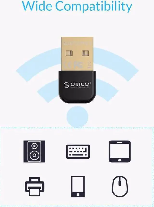 Alt view image 4 of 5 - Wireless Bluetooth 4.0 Adapter USB Dongle Transmitter Receiver for PC Windows Speaker Wireless Mouse Bluetooth Music Audio