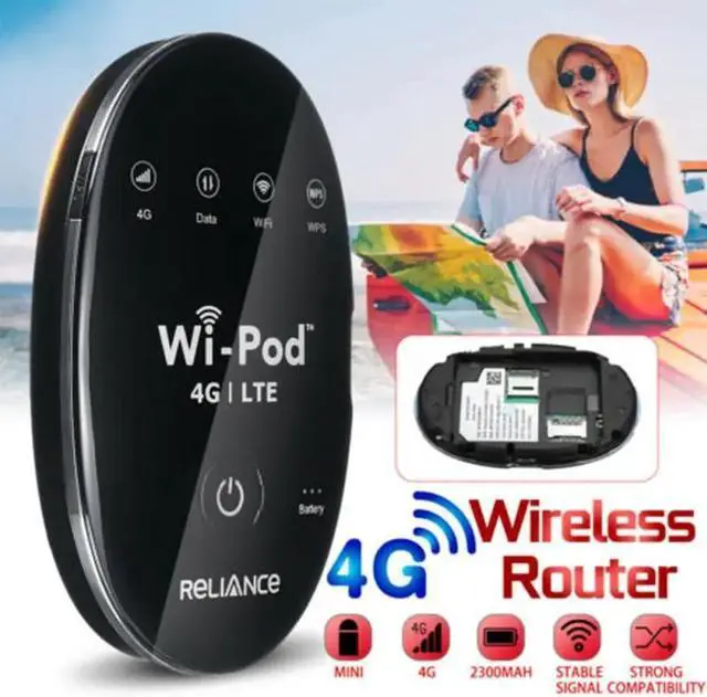 Alt view image 3 of 5 - 4G LTE Mobile WiFi Wireless Router Hotspot LCD Displa Supports 10 Users Portable Router Modem for Car Home Mobile Travel Camping