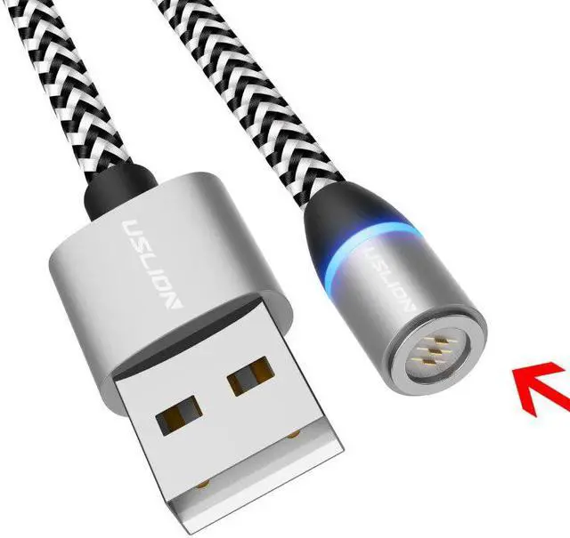Alt view image 3 of 5 - Magnetic Micro USB Cable For iPhone  Fast Charging Magnet Charger USB Cable Mole Phone Cord Wire