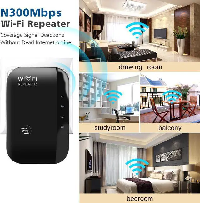 Alt view image 5 of 5 - 802.11b/g/n Network Wifi Router Portable Wireless-N AP Wifi Repeater Expander Antenna Extended Wi-fi Signal Repeaters 300Mbps EU