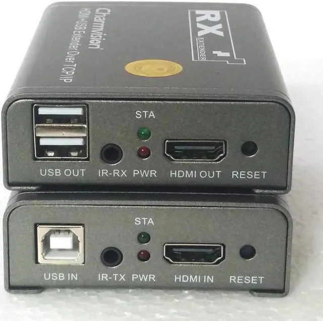 Alt view image 3 of 5 - IPKVM-120HU 120m IP USB  KVM Extender over TCP IP with IR remote control KVM via STP UTP cat5e cat6 cable