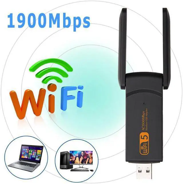 Main image of USB WiFi Adapter 1900Mbps Dongle Network Card Dual Band WiFI Receiver Follow the IEEE 802.11a/b/g/n/c/x Standard