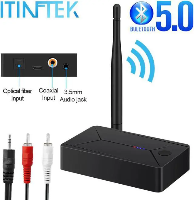 Main image of to Bluetooth 5.0 Adapter Wireless Receiver Optical Transmitter Coaxial RCA Stereo AUX Audio 3.5mm Jack for Speakers TV PC