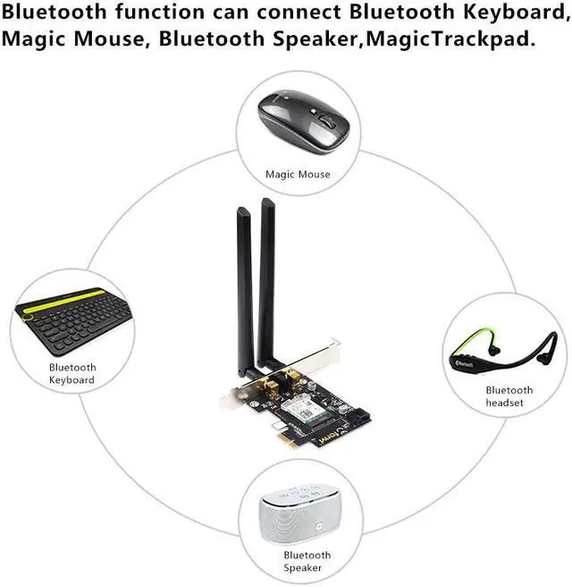Alt view image 4 of 5 - Wireless Wifi PCI-E Adapter AX200 NGFF M.2 Wi-Fi Dual Band 2400Mbps Bluetooth 5.1 Card 802.11ac/ax Windows 10