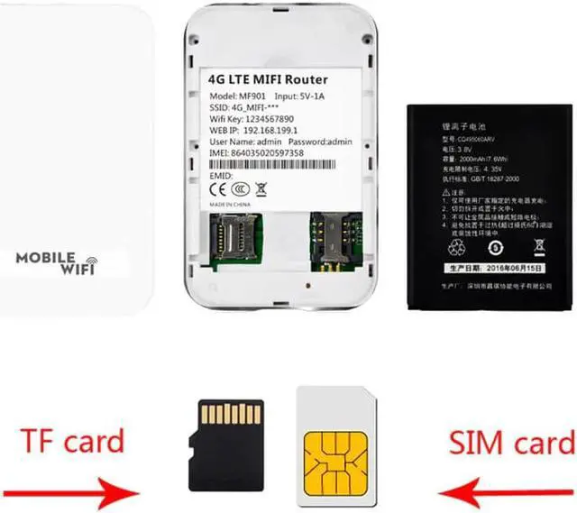 Alt view image 5 of 5 - 150Mbps 3G/4G LTE wifi router CAT4 pocket  Broadband hotspot Wireless  wi fi router modem with sim card slot