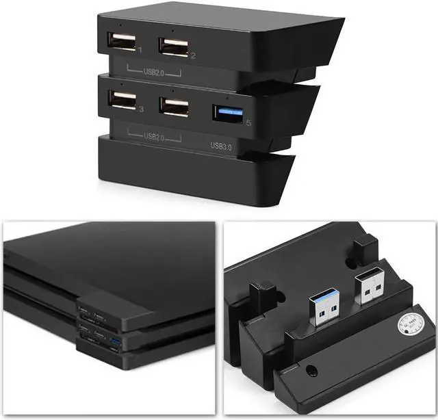 Alt view image 4 of 5 - 5 Port USB Hub 1 USB 3.0 4*USB 2.0 USB Expansion Adapter For PS4 Pro Usb Hub 3.0 Computer Accessories PC Accessories