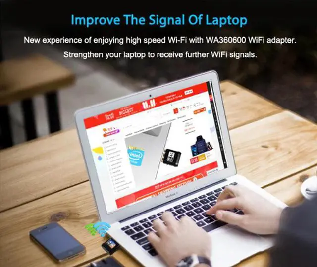 Alt view image 4 of 5 - USB Wifi Adapter AC 600Mbps Wi-fi Adapter 2.4G 5G Network Card Antenna Wi fi Receiver Lan USB Ethernet PC Wifi Dongle