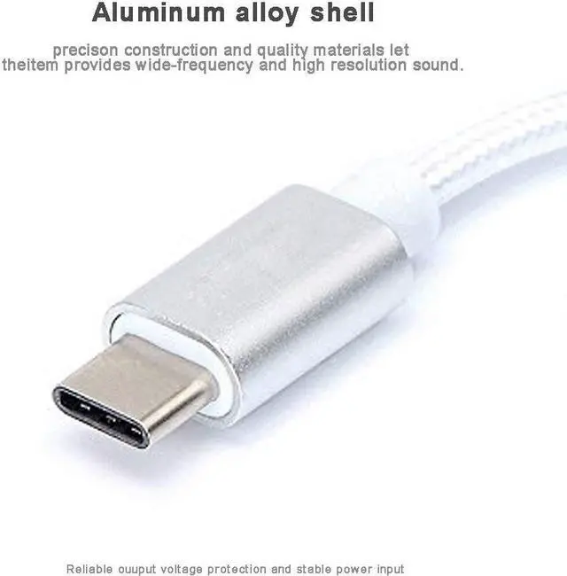 Alt view image 4 of 5 - 1PC USB Type C To 3.5mm Earphone Headphone Cable Adapter Conversion Line for  Type C for Letv  Smartphone Accessory