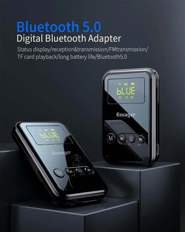 Alt view image 4 of 5 - 5.0 Transmitter Receptor 3.5mm Aux Audio  Built-in HD Decoder Chip Wireless Adapter For Car TV PC Speaker