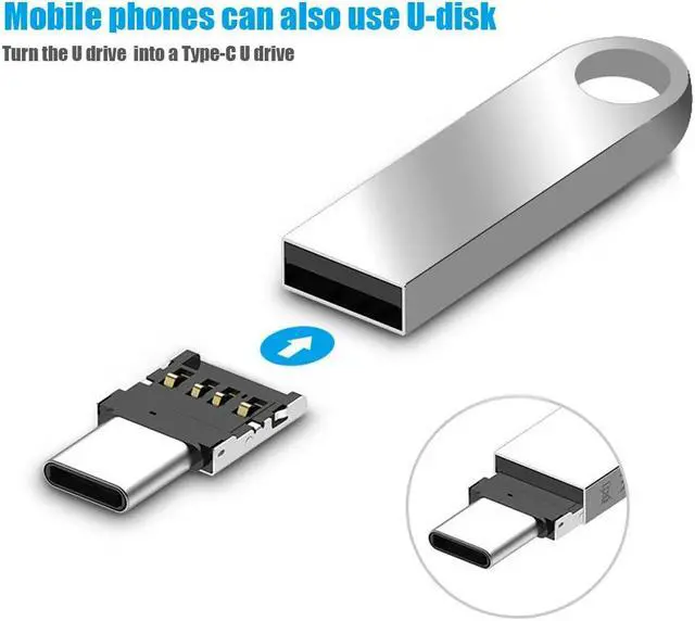 Alt view image 2 of 5 - C Adapter To Micro USB Connector USB 5Pin OTG Adapter Connector For Android Tablet USB  C Cable Flash Disk 10 Pcs/lot