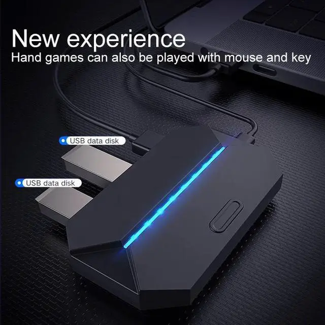 Alt view image 4 of 5 - Gaming Converter Keyboard Mouse Adapter Battle Dock Support USB HUB Splitter Throne for IOS Android Gaming
