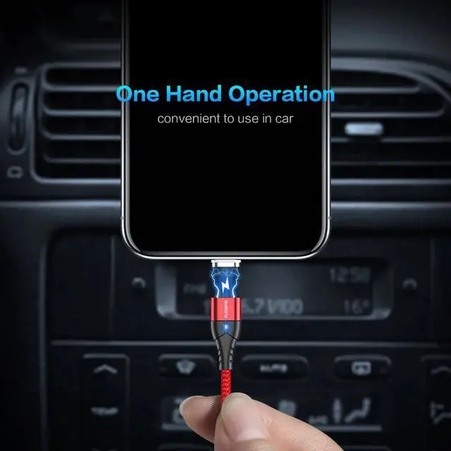 Alt view image 4 of 5 - Magnetic Cable Micro USB Type C For iPhone Lighting Cable 1M 3A Fast Charging Wire Type-C Magnet Charger Phone Cable