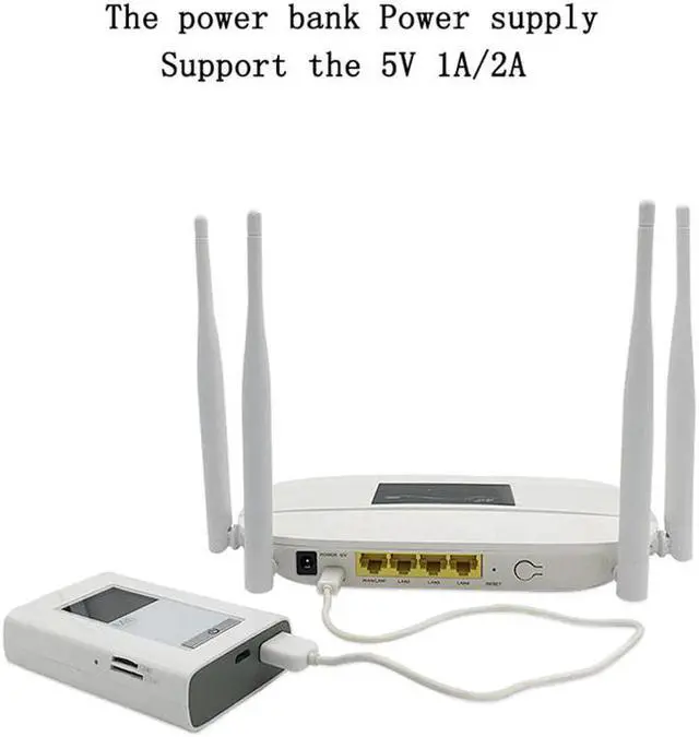 Alt view image 3 of 5 - Unlocked 300Mbps 4 external antennas home Wifi Router 3G 4G GSM LTE router hotspot 4G modem 4g router with sim card slot