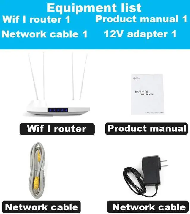 Alt view image 4 of 4 - 4G lte cpe SIM card wifi router 300m CAT4 32 wifi users router RJ45 WAN LAN indoor 4G wifi router 10 orders