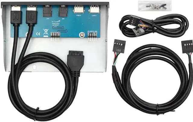 Alt view image 2 of 5 - PC Case Replacement Desktop USB Hub Accessories 20 Pin HD Audio Port Internal Front Panel Easy Use 5.25 Inch Parts