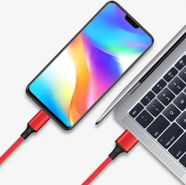 Alt view image 5 of 5 - [3 Pack] Android 2A Fast Charge  Cable Woven Suitable for   Vivo Phone Charger