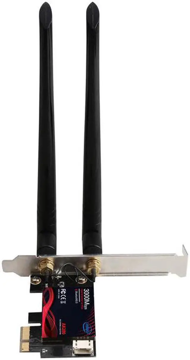 Alt view image 5 of 5 - Band 2.4G/5G 3000Mbps Wireless Network Card PCIE Wifi Adapter For Desktop PC With  WiFi 6 AX200 Bluetooth 5.0 802.11ax
