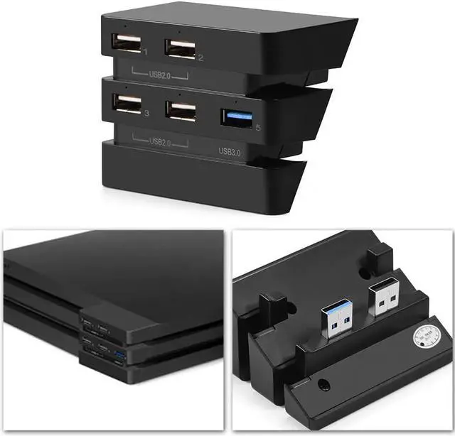 Alt view image 3 of 5 - 2020 New 5 Port USB Hub 1 USB 3.0 4*USB 2.0 USB Expansion Adapter For PS4 Pro Usb Hub 3.0 Computer Accessories PC Accessories