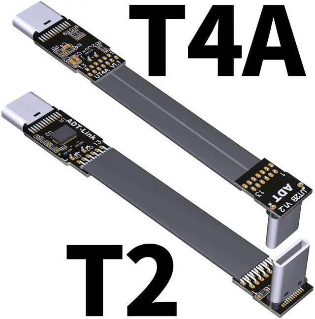 Alt view image 3 of 5 - Shield FPV USB 3.1 Type C To  Type C Extension Cable 90 degree Adapter FPC Ribbon Flat USB C Cable 3A 10Gbps EMI shielding