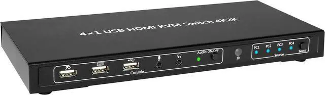 Alt view image 3 of 3 - 4 PORTS  USB 2.0 KVM SWITCH WITH HOTKEY  4K60HZ