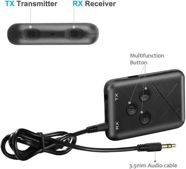 Alt view image 2 of 5 - 2 in 1 Bluetooth 4.2 Transmitter 3.5mm Audio Wireless Bluetooth Transmitter Receiver Adapter