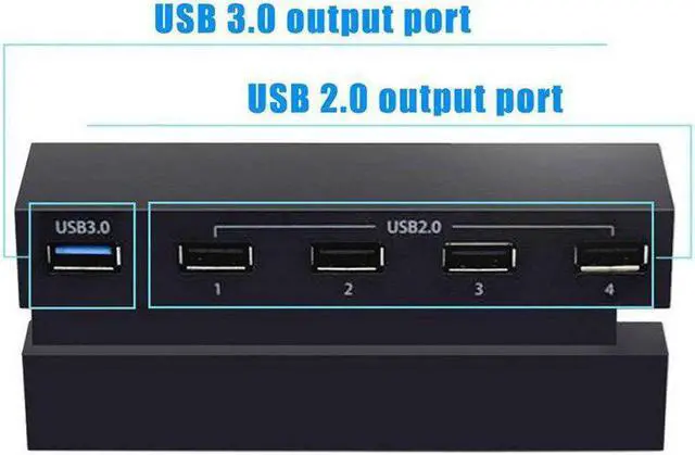 Main image of 5 Port HUB For PS4, USB 3.0 High Speed Charger Controller Splitter Expansion For Playstation 4 PS4 Console Hot!