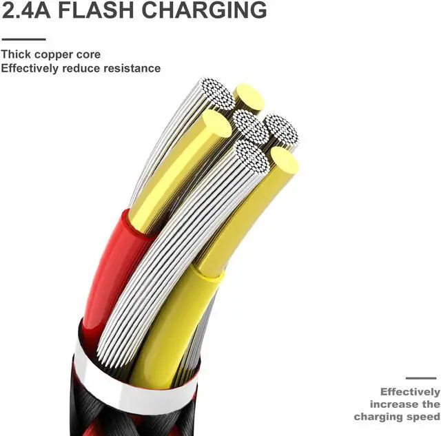 Alt view image 4 of 5 - Magnetic Cable LED Micro USB Type C Cable For  S10 S9 S8  For iPhone XS MAX XR 8 7 6 6S USB-C Magnet Charger