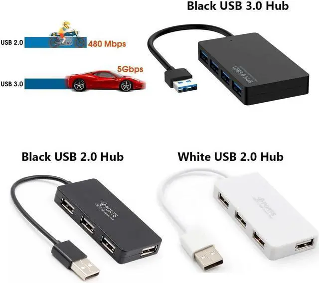 Alt view image 2 of 5 - 1PC High Speed USB 3.0 Hub External 4 Ports Adapter Splitter USB Expander Plug and Play For Laptop PC Computer Accessories