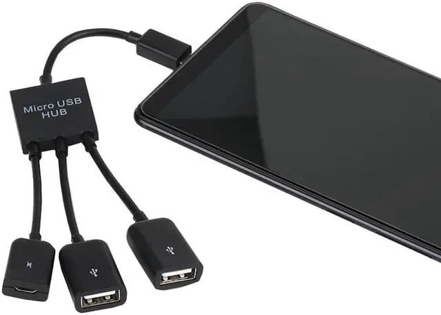 Alt view image 2 of 5 - 3in1  Charging Cable Type-C Converter Male to Female USB Power OTG Hub Cable Adapter For    AndroidTablet