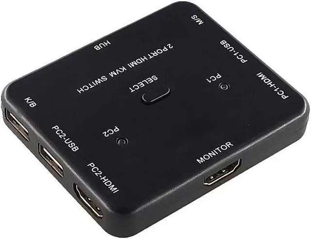 Main image of HDmatters USB HDMI KVM Switcher 2-port 4K HDMI USB Mouse&keyboard monitor selector sharing HDMI Switch KVM with usb