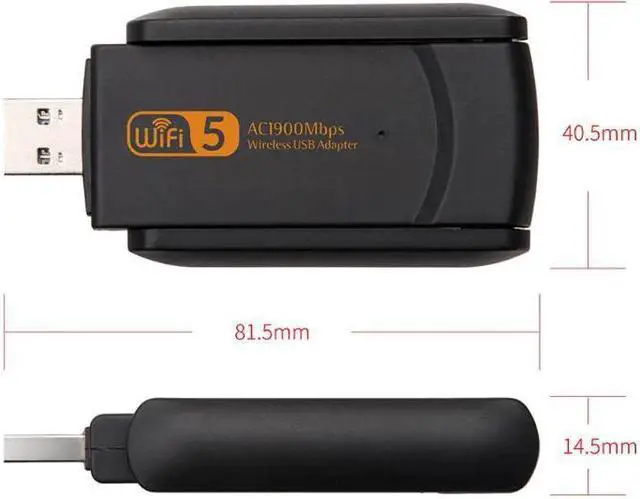 Alt view image 3 of 5 - USB WiFi Adapter 1900Mbps Dongle Network Card Dual Band WiFI Receiver Follow the IEEE 802.11a/b/g/n/c/x Standard