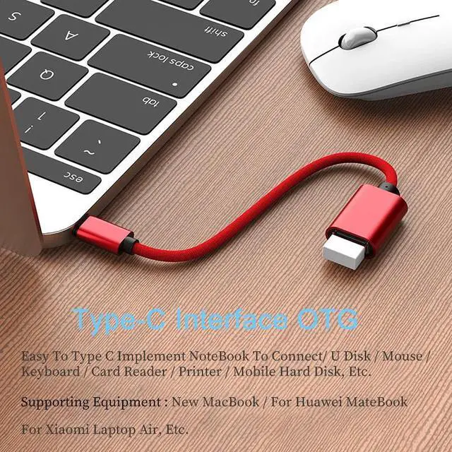 Alt view image 2 of 5 - Type C USB 2.0 A Female To Type-C Male Adapter Cable For    Mole Smartphone Tablet Flash Drive