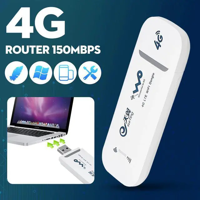 Alt view image 2 of 5 - 4G 3G LTE Portable Mobile USB WIFI Hotpot Wireless Router Dongle with TF Card Slot for Mobile Phone Tablet
