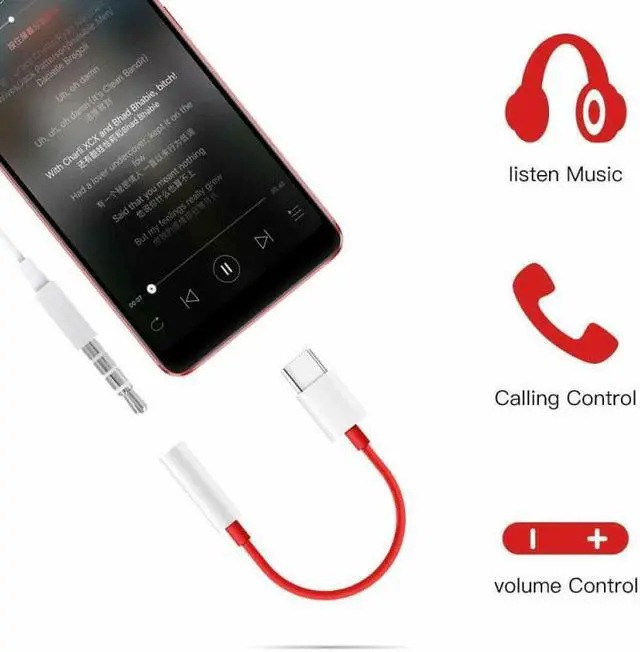 Alt view image 5 of 5 - C To 3.5mm Audio Aux Earphone Jack Cable Adapter For  6T 7 7 Pro Usb Plug And Play Mole Phone Accessories