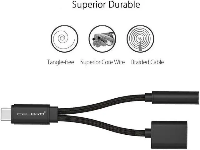 Alt view image 3 of 5 - Type C To 3.5mm Headphone Jack Adapter Charger Cable for Mi Mix 3 8 Mi8 Pro/SE 3.5 Jack Earphone Converter c Kabel