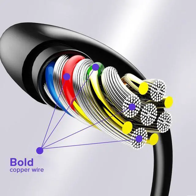 Alt view image 5 of 5 - 1m 2m  Type C USB Cable for  5A Super Quick Charge USB-C for  Mate 30 20 10 P30 P20 Pro Fast Charging Cord