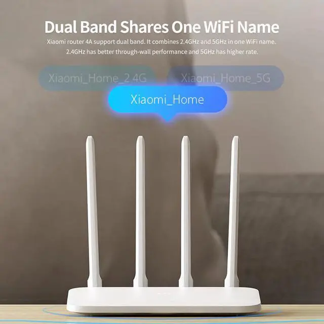 Alt view image 2 of 5 - WIFI Router 4A Gigabit Version 2.4GHz 5GHz WiFi Repeater Dual Band 1167Mbps 4 High-gain Antennas  APP Wireless Routers