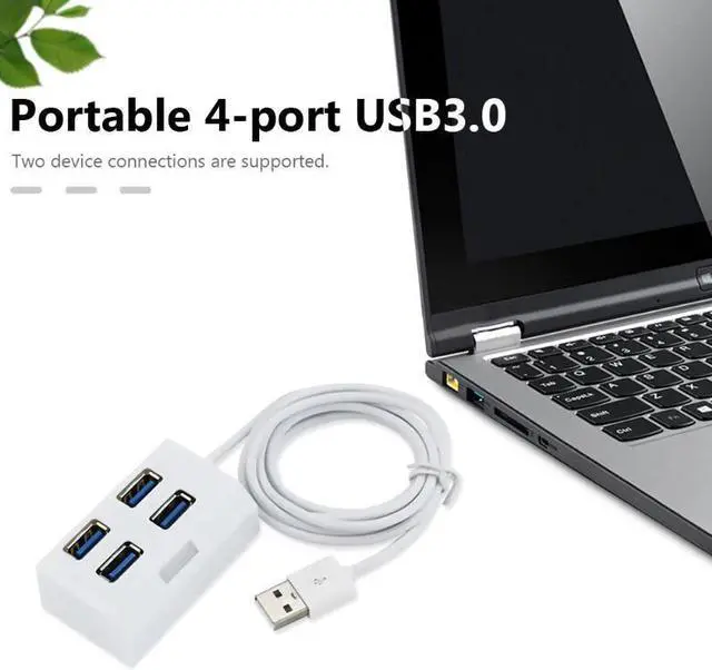 Alt view image 5 of 5 - USB 3.0 HUB 4 Port USB Splitter Adapter 5GBps External USB Extension Converter Cable 1.2m for PC Laptop Desktop
