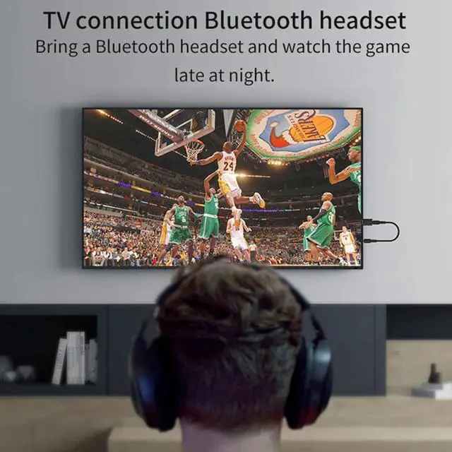 Alt view image 4 of 5 - Audio Receiver Transmitter  5.0 Stereo Music 3.5mm AUX Jack 2-in-1 USB Wireless Receiver Adapter for TV PC